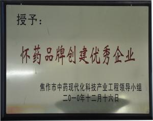 懷藥品牌創(chuàng  )建優(yōu)秀企業(yè)